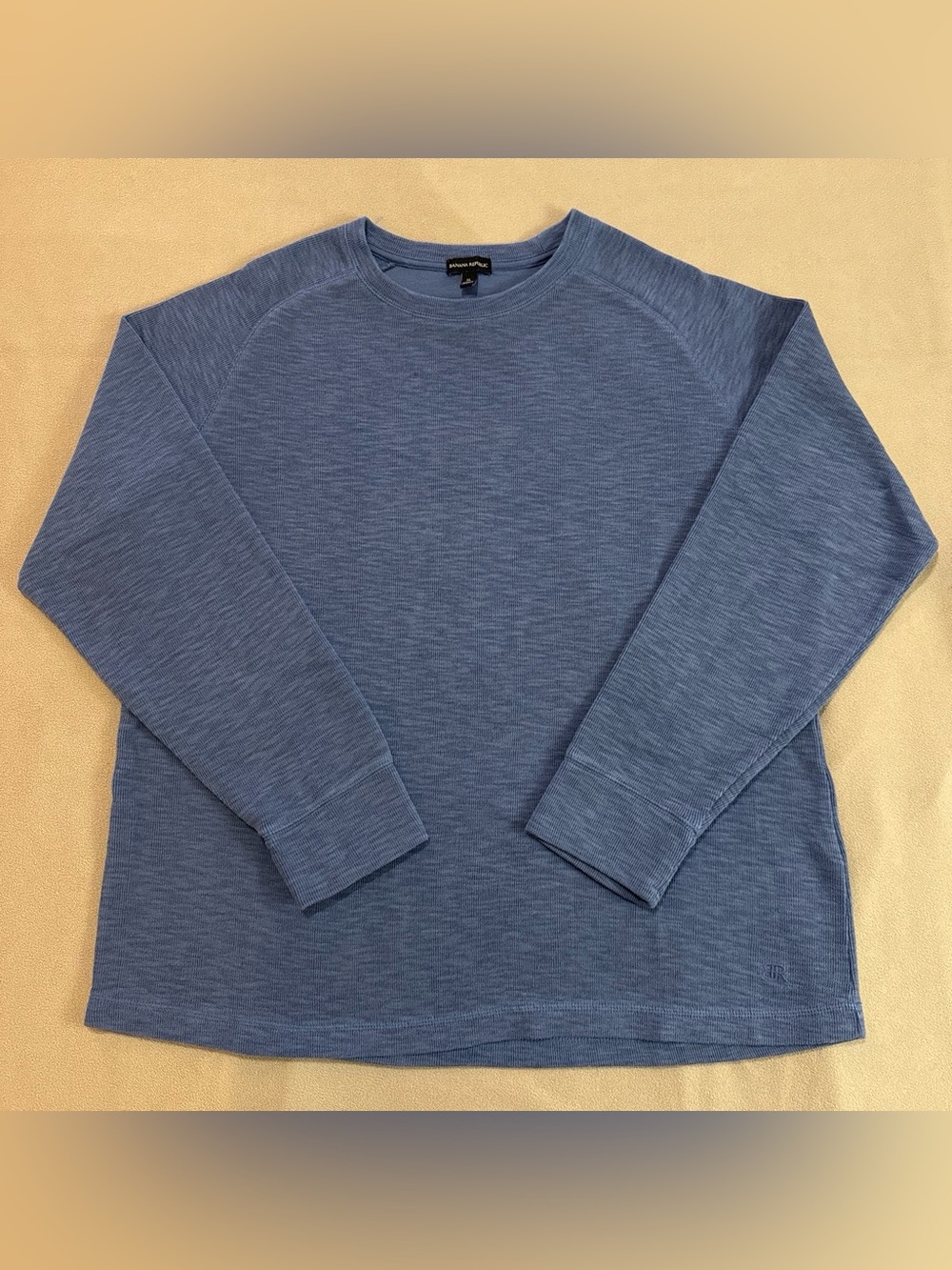 Banana Republic Men's Blue Heather Crewneck Sweatshirt